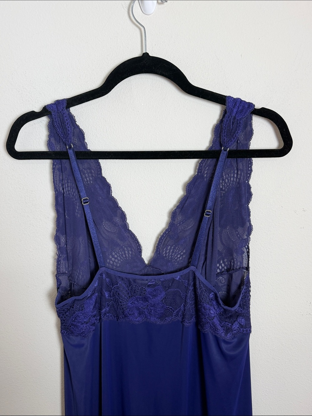 Natori Purple Lace Maxi Nightgown Size Large Evening Loungewear - Picture 4 of 5